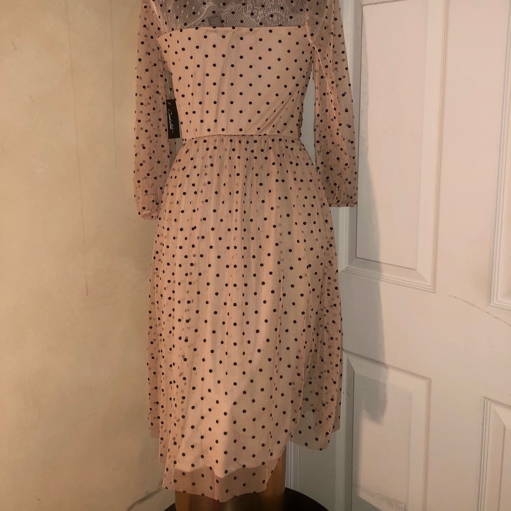 Ladies Vintage inspired Swiss dot tulle dress  size small - Picture 6 of 8